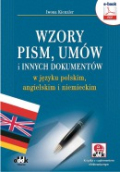 Wzory pism, umów i innych dokumentów w języku polskim, angielskim i niemieckim (e-book z suplementem elektronicznym)