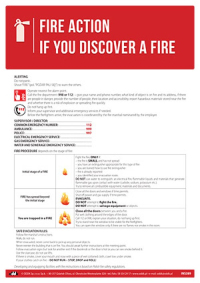 Instrukcja ogólna w przypadku powstania pożaru (w języku angielskim) /Fire Action