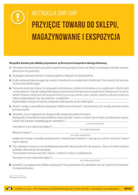 Przyjęcie towaru do sklepu, magazynowanie i ekspozycja (GMP/GHP)