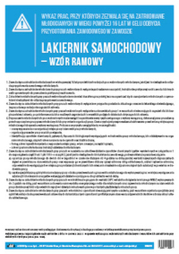 Lakiernik samochodowy – wykaz prac dozwolonych młodocianym
