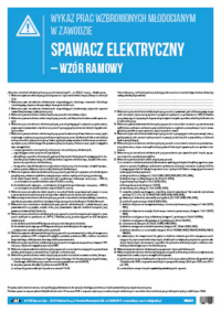 Spawacz elektryczny – wykaz prac wzbronionych młodocianym
