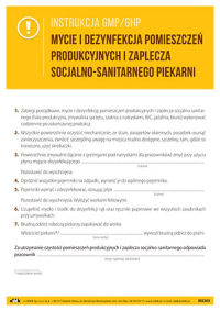 Mycie i dezynfekcja pomieszczeń produkcyjnych i zaplecza sanitarnego piekarni (GMP/GHP)