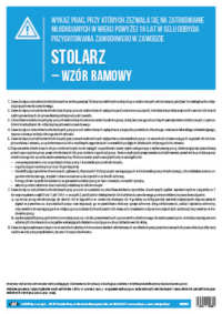 Stolarz – wykaz prac dozwolonych młodocianym
