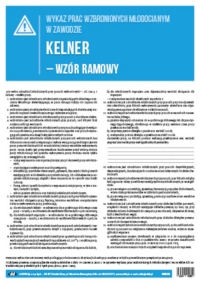Kelner – wykaz prac wzbronionych młodocianym
