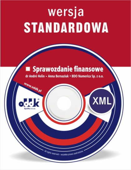 Sprawozdanie finansowe z generatorem XML – program komputerowy z roczną licencją – wersja standardowa  (na płycie CD)