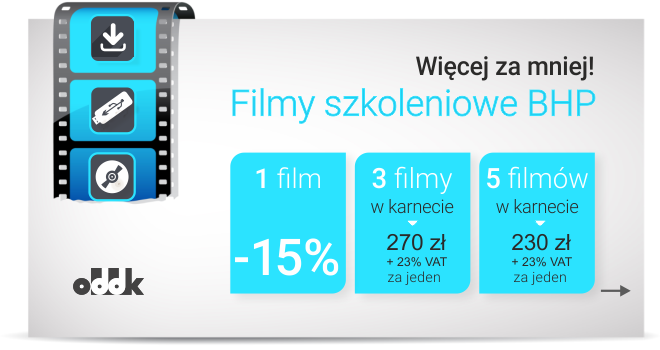 Filmy bhp 15% taniej