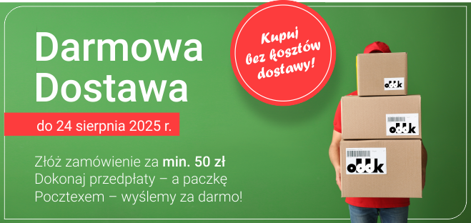 Darmowa dostawa od 50 PLN do 24 sierpnia