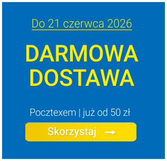 Darmowa dostawa Pocztexem, od 50 zł netto, przy przedpłacie, do 21 czerwca