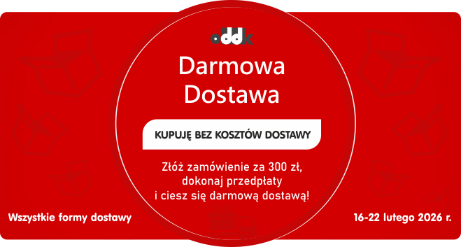 Darmowa dostawa od 300 zł netto, przy przedpłacie. Obejmuje wszytkie formy dostawy.