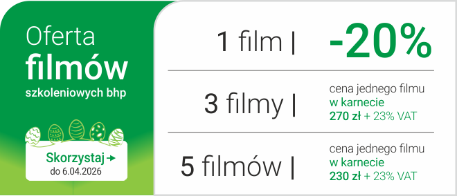 Filmy szkoleniowe BHP -20%